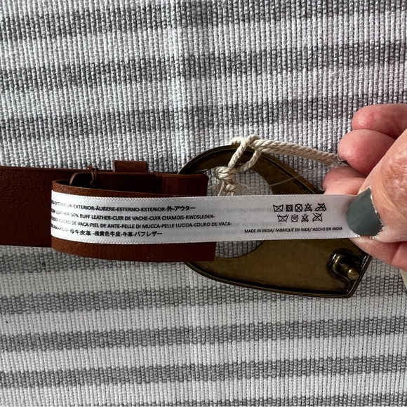 Free People NEW Women’s Monroe Leather Belt Size M/L #260124 - Picture 7 of 7